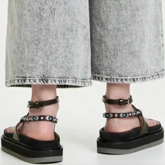 Isabel Marant The Elham Sandal In Black Size 38 EU - Picture 4 of 14